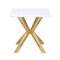 Visalia Coffee Table 3Pc Set 710218 White & Gold by Coaster