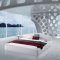 White Leatherette Elegant Modern Platform Bed