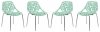 Asbury Set of 4 Dining Chairs AC16MT in Mint by LeisureMod