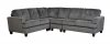 500714 Hurley Sectional Sofa by Coaster in Charcoal Fabric