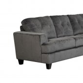 500714 Hurley Sectional Sofa by Coaster in Charcoal Fabric