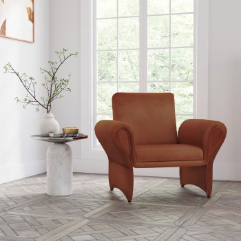 Liana Accent Chair Set of 2 903150 in Rust Velvet by Coaster [CRAC-903150 Liana]