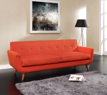 Engage Sofa in Red Fabric by Modway w/Options