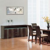 Dark Chocolate Color Modern Dining Set