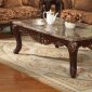 Jessica Coffee Table in Cherry w/Marble Top & Options