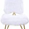 Magnolia 577 Accent Chair Set of 2 in White Faux Fur by Meridian