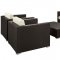 Concert Patio Sofa 4Pc Set in Espresso/White by Modway