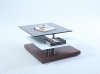 2506 Cocktail Table by Chintaly w/Grey Glass Swivel Top