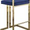 Ezra Counter Stool 912 Set of 2 Navy Velvet Fabric by Meridian