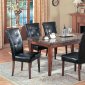 Faux Marble Top Modern 7Pc Dining Set w/Leatherette Chairs