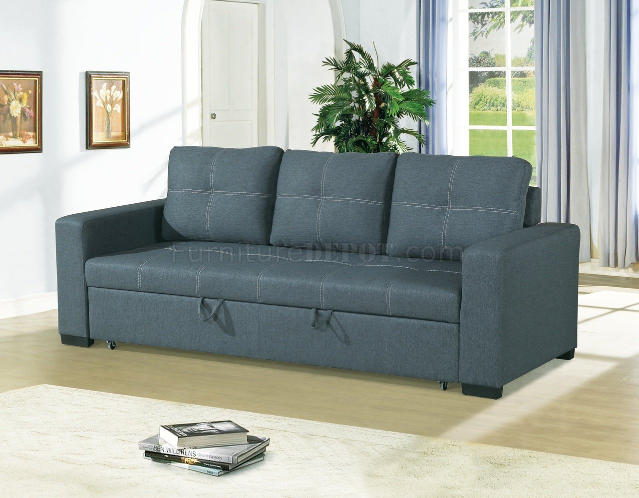 adeco fabric fiber sofa bed