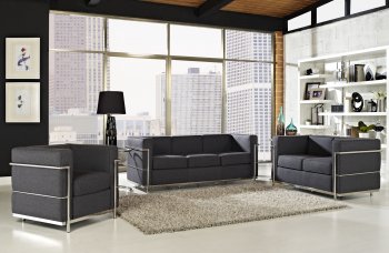 Charles Petite Wool Sofa in Dark Gray by Modway w/Options [MWS-Charles Petite Wool Drk Gray]