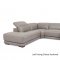 Tyler Power Motion Sectional Sofa in Taupe Leather Beverly Hills