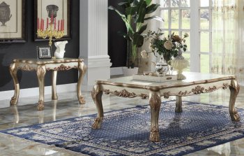 Dresden 83160 Coffee Table in Gold Tone Patina by Acme w/Options [AMCT-83160 Dresden]