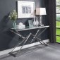 Wirt Console Table 90525 Clear Glass & Stainless Steel by Acme