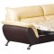 Two-Tone Bonded Leather Modern 3PC Living Room Set