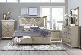 Bijou Bedroom 1522 in Champagne by Homelegance w/Options [HEBS-1522-Bijou]