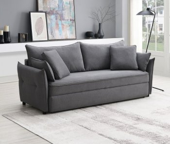 Irina Sleeper Sofa LV03100 in Gray Fabric by Acme [AMSB-LV03100 Irina]