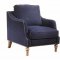 Vessot Sofa 505791 in Blue Fabric by Coaster w/Options