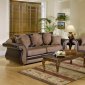 Mocha Fabric Modern Sofa & Loveseat Set w/Options