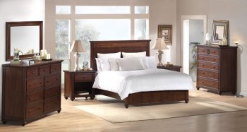 Espresso Finish Modern Bedroom Set With Panel Bed [LSBS-Sorrento]