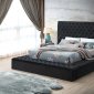 LCL-B01 Upholstered Bed in Black Velvet