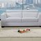 White Leather Modern Sofa & Loveseat Set w/Optional Chair