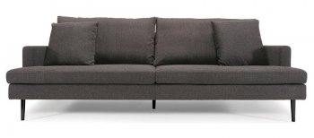 Dark Grey Mond Fabric Modern Sofa w/Cushions [INS-Idle-GR]