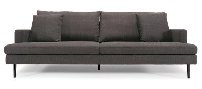 Dark Grey Mond Fabric Modern Sofa w/Cushions