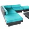 Laguna Outdoor Patio Sectional 6Pc Set Choice of Color by Modway