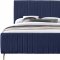 Zara Bed in Navy Velvet by Meridian w/Options