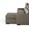 Sacha Sectional Sofa Bed in Dark Grey Full Leather by VIG