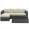 Sojourn Outdoor Patio 3Pc Sectional Set EEI-1889 by Modway