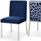 Opal Dining Chair 736 Set of 2 in Navy Velvet Fabric by Meridian