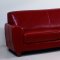 Red, Brown or Black Bycast Leather Contemporary Sofa w/Options