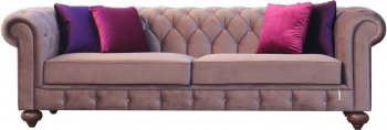 Chester Sofa in Brown Fabric by Casamode w/Options [CMS-Chester Brown]