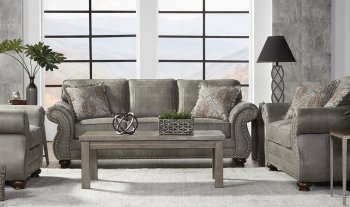 17450 Sofa in Goliath Mica Fabric by Serta Hughes w/Options [STS-17450 Goliath Mica]