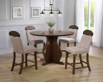 Maurice Counter Height Dining Set 5Pc 72470 Antique Oak by Acme [AMDS-72460 Maurice]