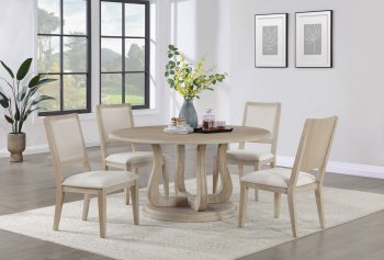 Trofello Dining Set 5Pc 123120 in White Washed by Coaster [CRDS-123120 Trofello]