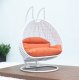 Wicker Hanging Double Egg Swing Chair ESCW-57OR by LeisureMod