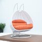 Wicker Hanging Double Egg Swing Chair ESCW-57OR by LeisureMod