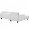 Empress EEI-1548 Sectional in White Bonded Leather by Modway