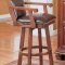 Warm Brown Bar Table W/Wine Racks & Storages