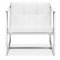 Black or White Leatherette Modern Chair w/Chrome Steel Frame