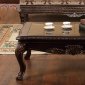 Alexa Coffee Table in Cherry w/Genuine Marble Top & Options