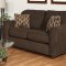 Council Chocolate Fabric Modern Sofa & Loveseat Set w/Options