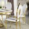 Fallon Dining Table DN01189 Gold & Faux Marble by Acme w/Options