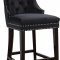 Nikki Stool 741 Set of 2 in Black Velvet Fabric by Meridian