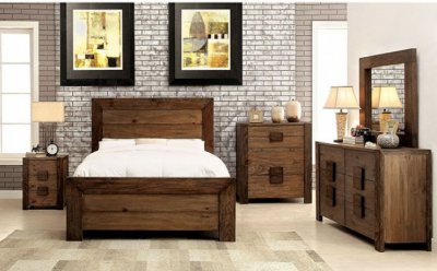 Aveiro CM7627 Bedroom in Rustic Natural Tone w/Options