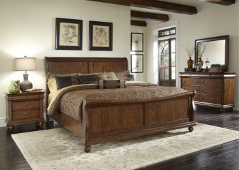 Rustic Traditions Bedroom 5Pc Set 589-BR in Rustic Cherry Finish [LFBS-589-BR-Rustic-Traditions]